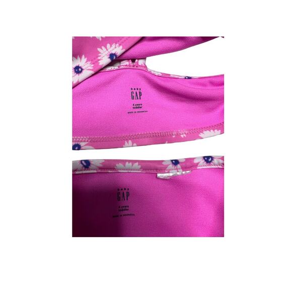 Gap Kids Swim Top and Bottom set Pink Daisy Size 4 - Picture 4 of 4